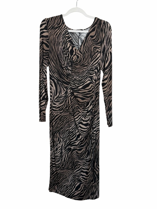 Lafayette 148 New York Dresses & Skirts - Lafayette 148 Zebra Print Long Sleeve Body-con Midi Dress Medium Party Evening